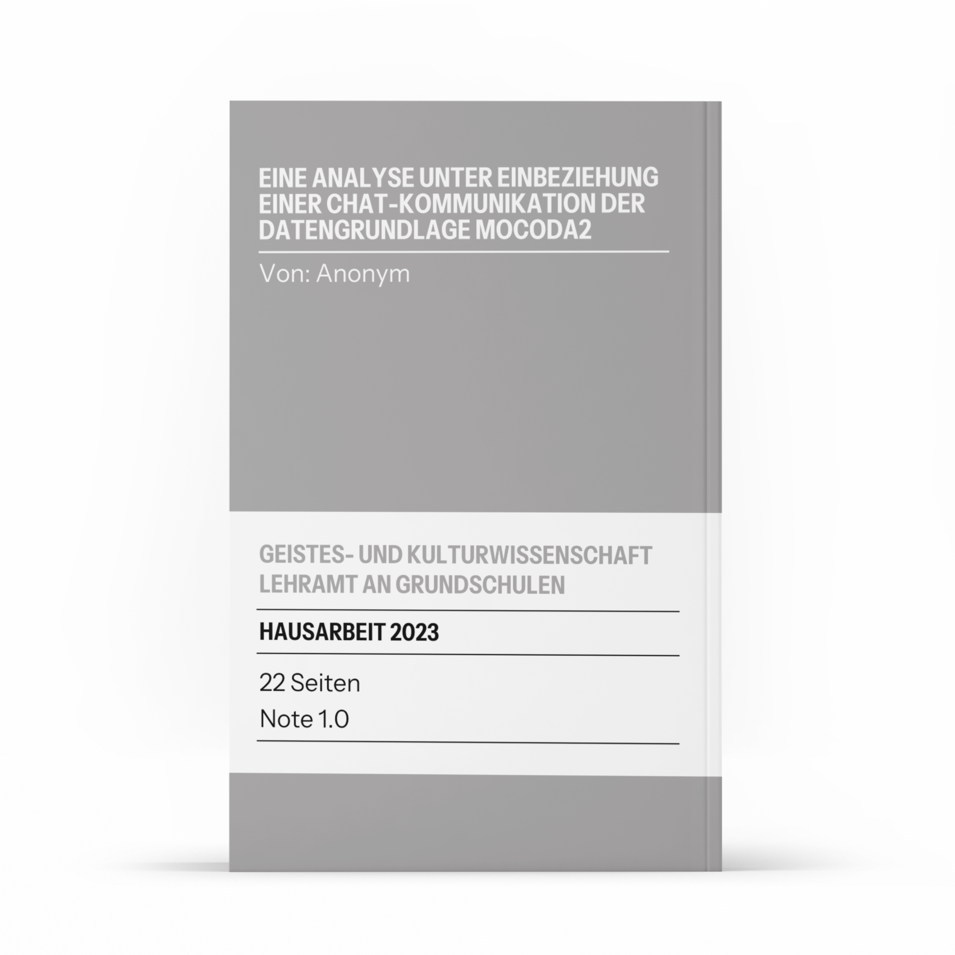 Eine Analyse unter Einbeziehung einer Chat-Kommunikation der Datengrundlage MOCODA2